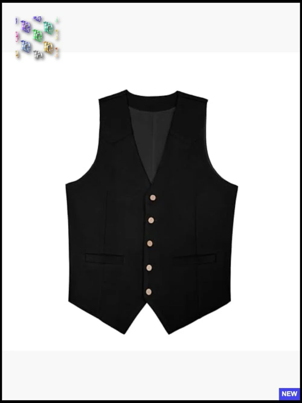 Suede Leather Vest Casual Cowboy Western Mens Waistcoat V-Neck Sleeveless